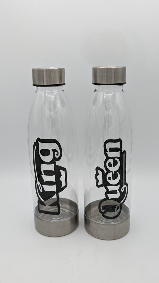 King and Queen Water Bottles